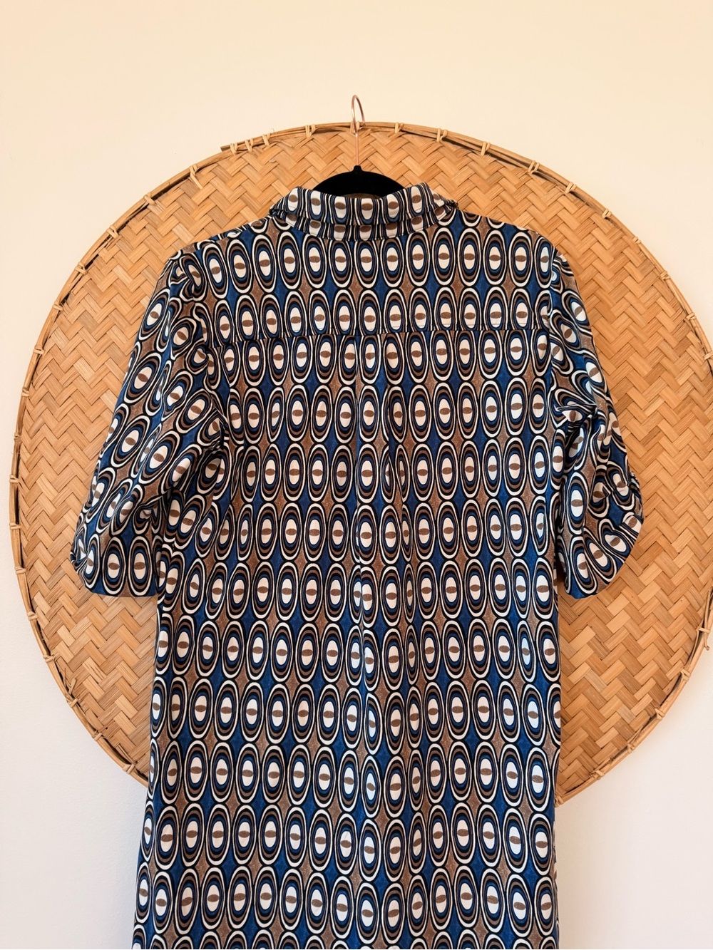 J. MCLAUGHLIN LAWRENCE OPTIC GEOMETRIC PRINT COLLARED SHIFT DRESS CORP-CORE EUC - Picture 11 of 14